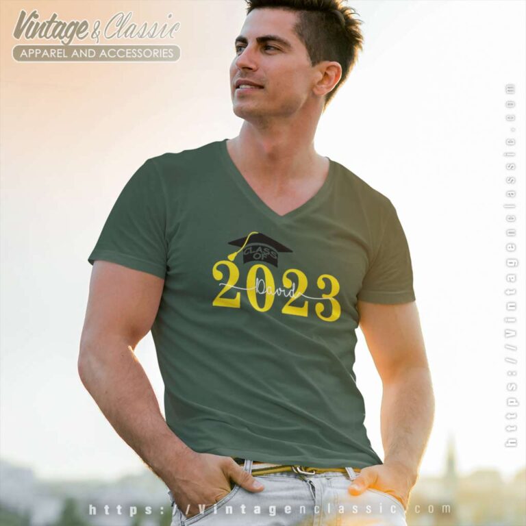 Custom Class Of 2023 Graduate V Neck TShirt Custom Class Of 2023 Graduate V Neck TShirt