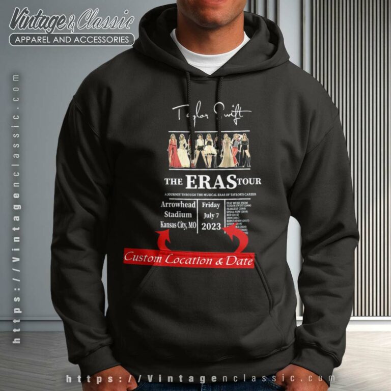 Custom Date And Location Eras Tour Hoodie Custom Date And Location Eras Tour Hoodie