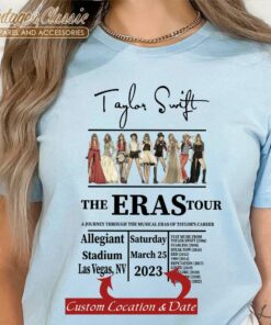 Custom Date And Location Eras Tour Tshirt Women