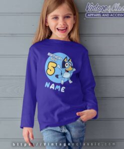 Custom Name Bluey Birthday Party kids Longsleeves