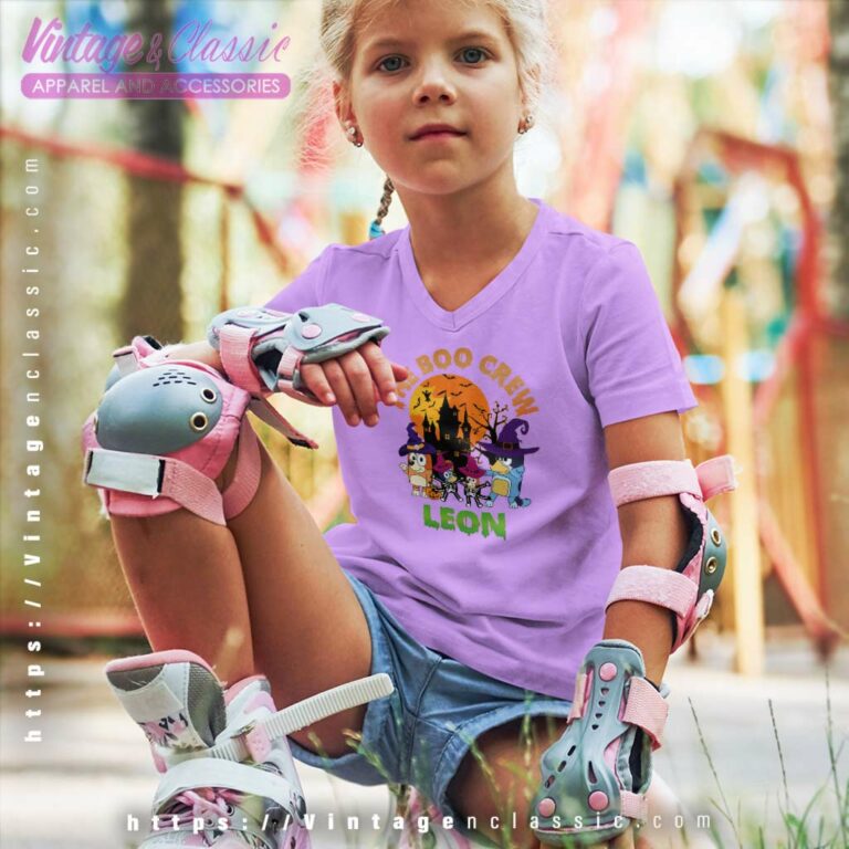 Custome Family Bluey Halloween kids Vneck Custome Family Bluey Halloween kids Vneck