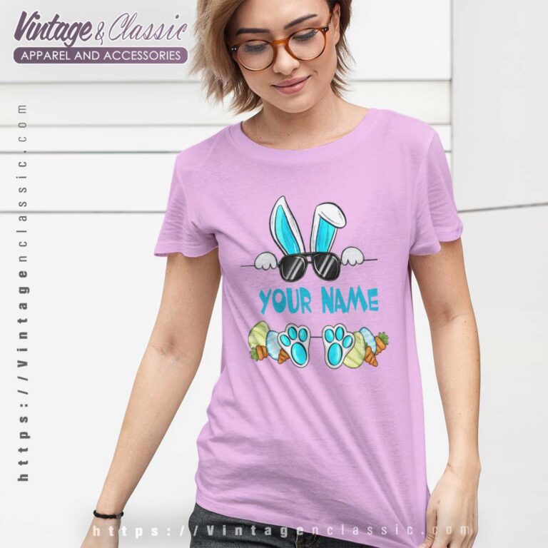 Customize Your Name Easter Bunny Tshirt Customize Your Name Easter Bunny Tshirt