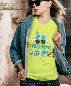 Customize Your Name Easter Bunny Vneck