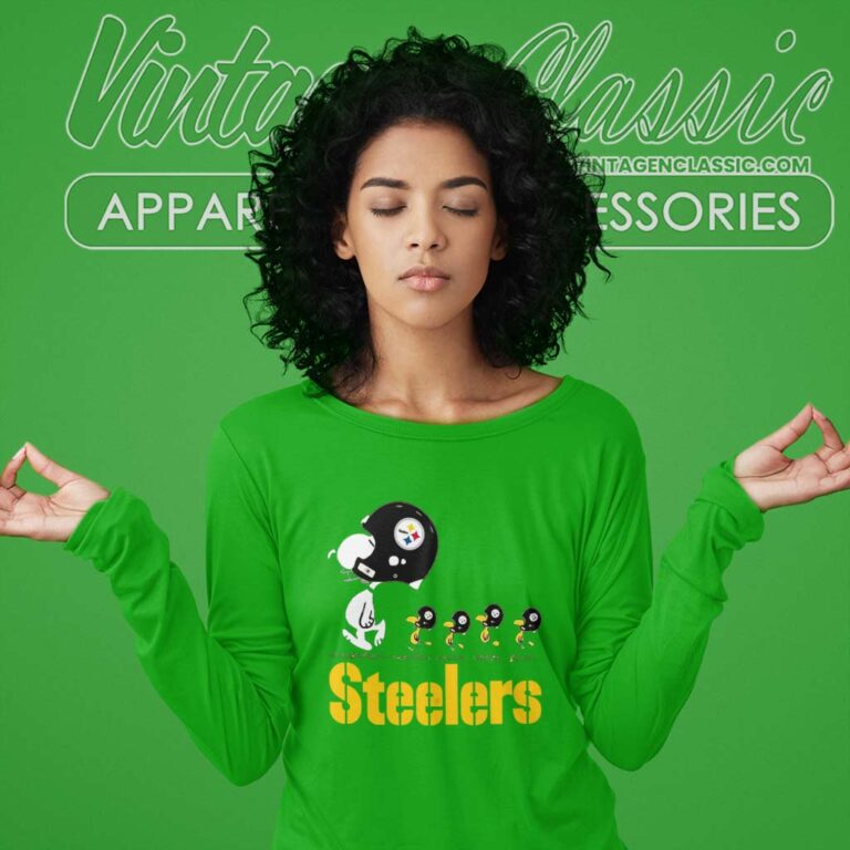 Cute Snoopy And Woodstock Pittsburgh Steelers Long Sleeve Tee Cute Snoopy And Woodstock Pittsburgh Steelers Long Sleeve Tee