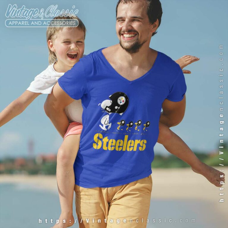 Cute Snoopy And Woodstock Pittsburgh Steelers V Neck TShirt Cute Snoopy And Woodstock Pittsburgh Steelers V Neck TShirt