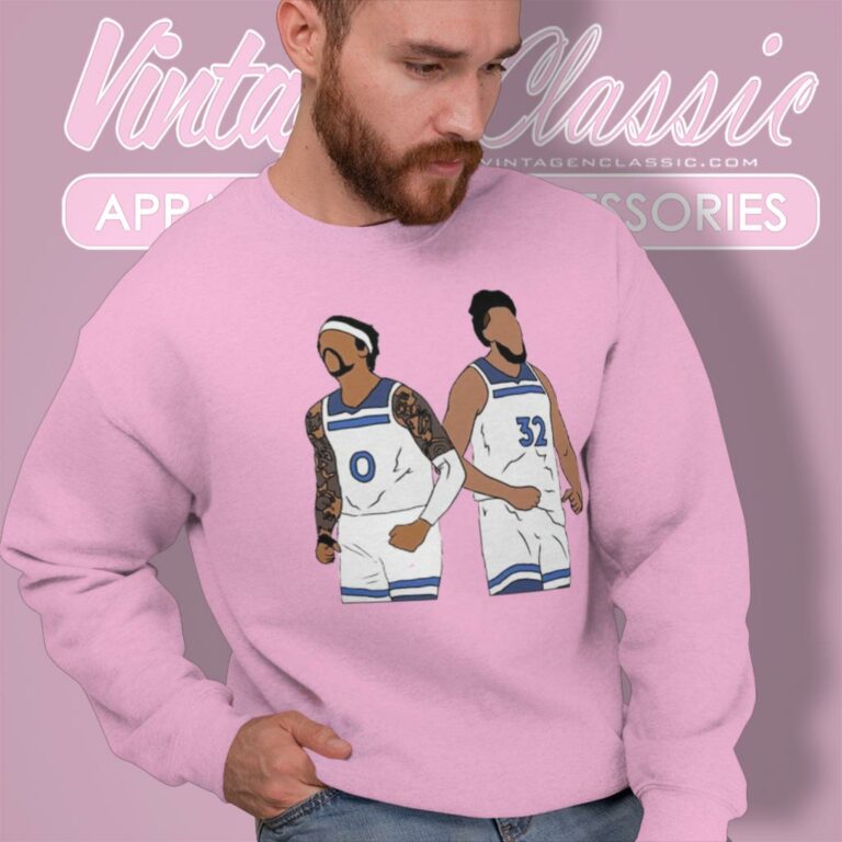 D Angelo Russell And Karl Anthony Towns Minnesota Timberwolves Sweatshirt D Angelo Russell And Karl Anthony Towns Minnesota Timberwolves Sweatshirt