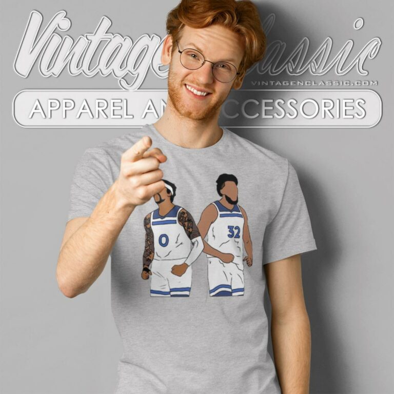 D Angelo Russell And Karl Anthony Towns Minnesota Timberwolves T Shirt D Angelo Russell And Karl Anthony Towns Minnesota Timberwolves T Shirt
