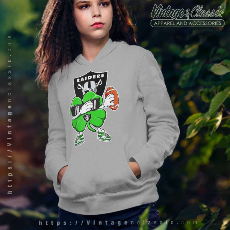 Dabbing Shamrock Football St Patricks Day Las Vegas Raiders Hoodie Dabbing Shamrock Football St Patricks Day Las Vegas Raiders Hoodie