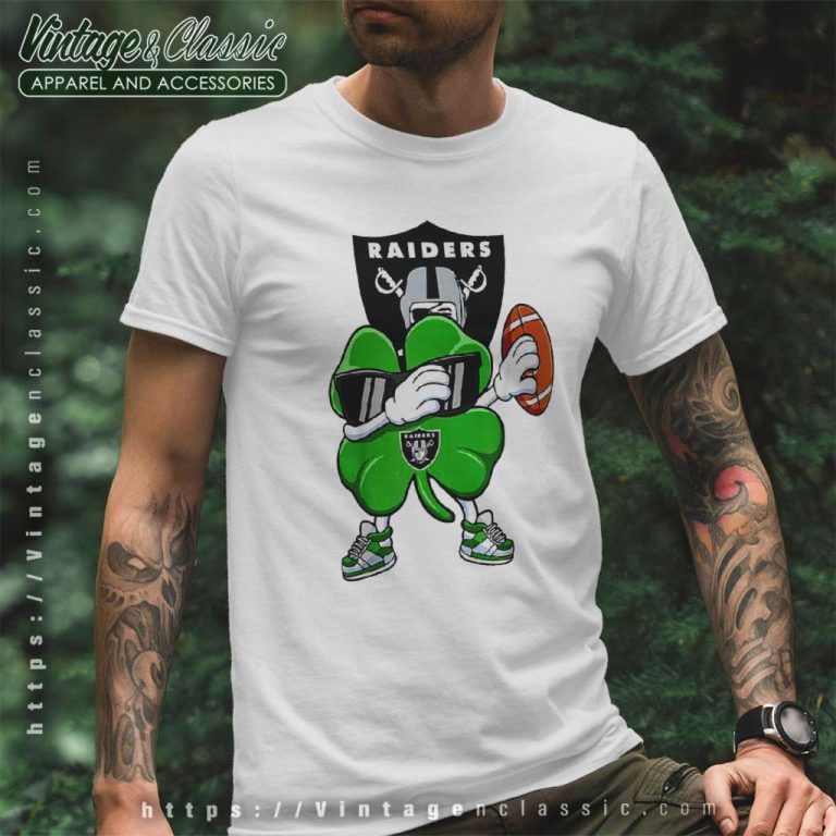 Dabbing Shamrock Football St Patricks Day Las Vegas Raiders T Shirt Dabbing Shamrock Football St Patricks Day Las Vegas Raiders T Shirt