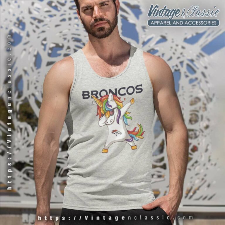 Dabbing Unicorn Denver Broncos Tank Top Racerback Dabbing Unicorn Denver Broncos Tank Top Racerback