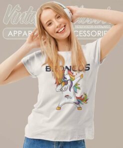 Dabbing Unicorn Denver Broncos Women TShirt
