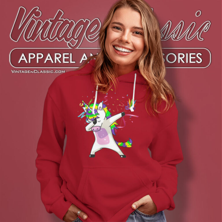 Dabbing Unicorn Mardi Gras Mask Hoodie Dabbing Unicorn Mardi Gras Mask Hoodie