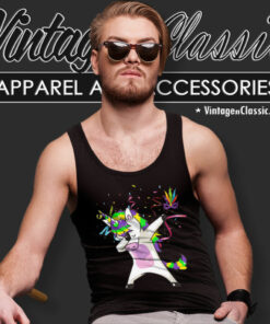 Dabbing Unicorn Mardi Gras Mask Tank Top Racerback