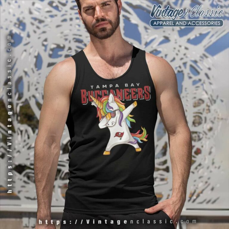 Dabbing Unicorn Tampa Bay Buccaneers Tank Top Racerback Dabbing Unicorn Tampa Bay Buccaneers Tank Top Racerback