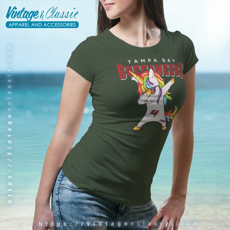 Dabbing Unicorn Tampa Bay Buccaneers Women TShirt Dabbing Unicorn Tampa Bay Buccaneers Women TShirt