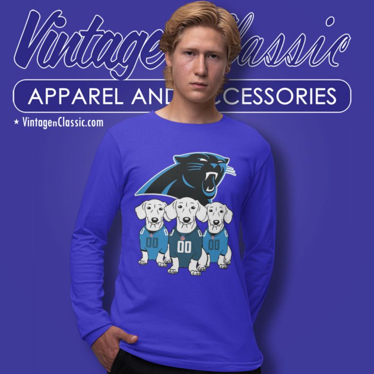 Dachshund Dog Fan Carolina Panthers Long Sleeve Tee Dachshund Dog Fan Carolina Panthers Long Sleeve Tee