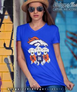 Dachshund Dog Fan Denver Broncos V Neck TShirt