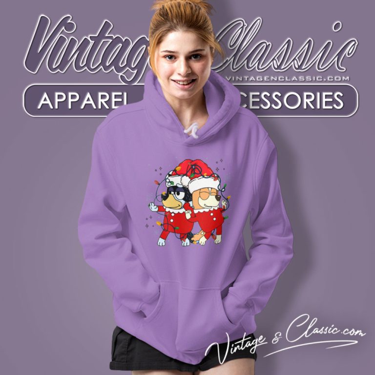 Dad And Mom Bluey Family Merry Christmas Hoodie Dad And Mom Bluey Family Merry Christmas Hoodie