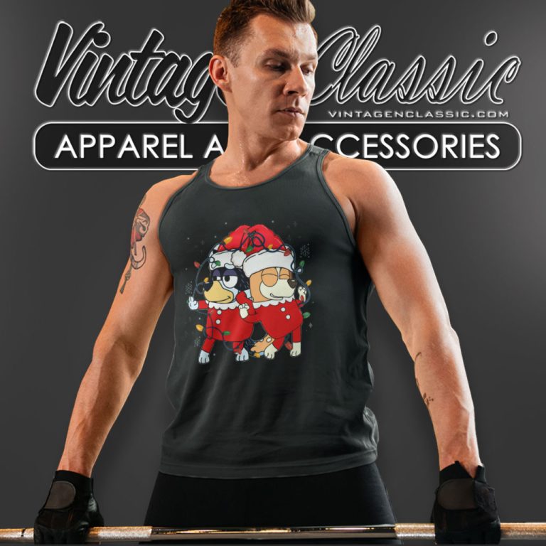 Dad And Mom Bluey Family Merry Christmas Tank Top Racerback Dad And Mom Bluey Family Merry Christmas Tank Top Racerback