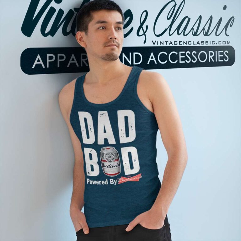 Dad Bod Powered By Budweiser Tank Top Racerback Dad Bod Powered By Budweiser Tank Top Racerback
