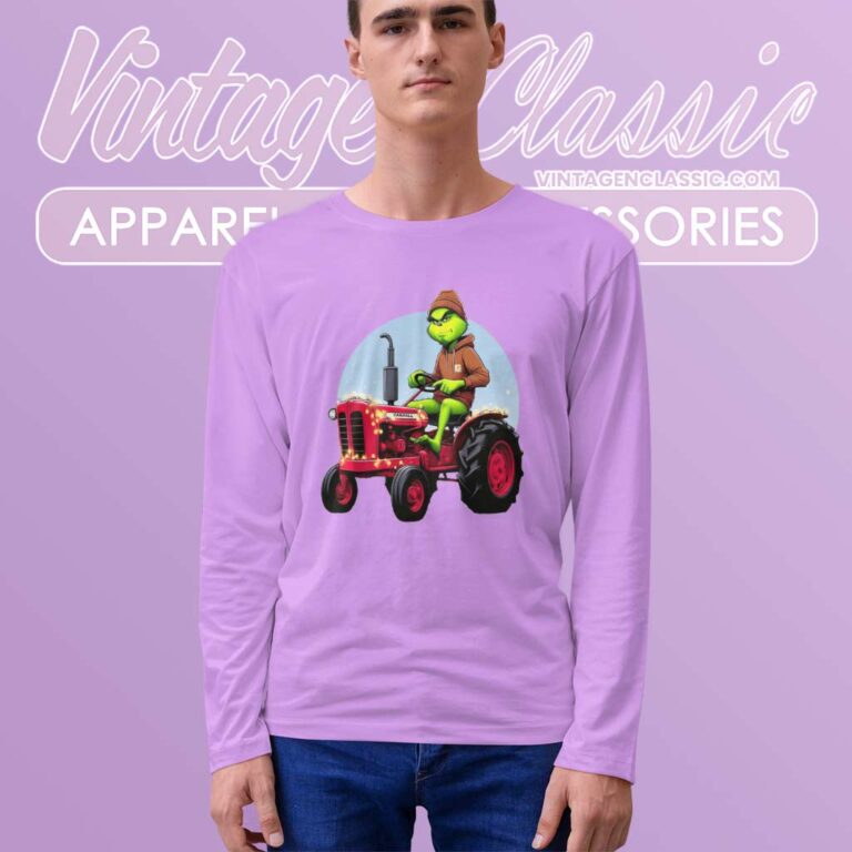 Dad Grinch On A Tractor Shirt Gift For Father Longsleeves Dad Grinch On A Tractor Shirt Gift For Father Longsleeves