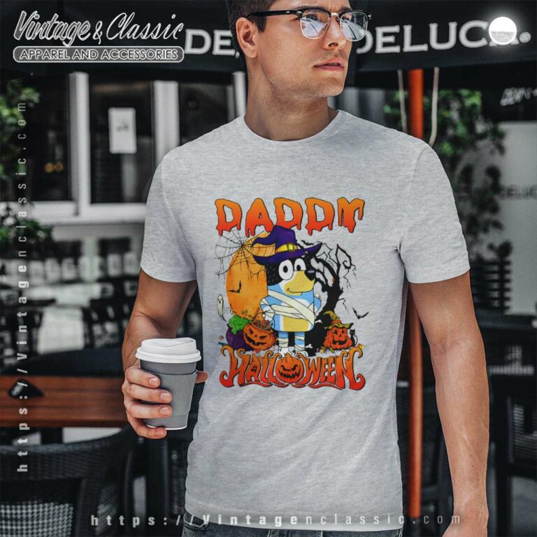 Daddy Bluey Halloween Shirt Gift For Father Tshirt Daddy Bluey Halloween Shirt Gift For Father Tshirt