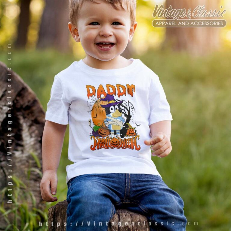 Daddy Bluey Halloween Shirt Gift For Father kids Tshirt Daddy Bluey Halloween Shirt Gift For Father kids Tshirt