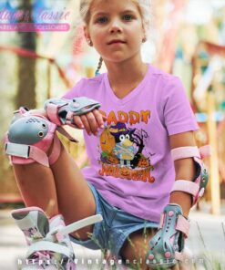 Daddy Bluey Halloween Shirt Gift For Father kids Vneck