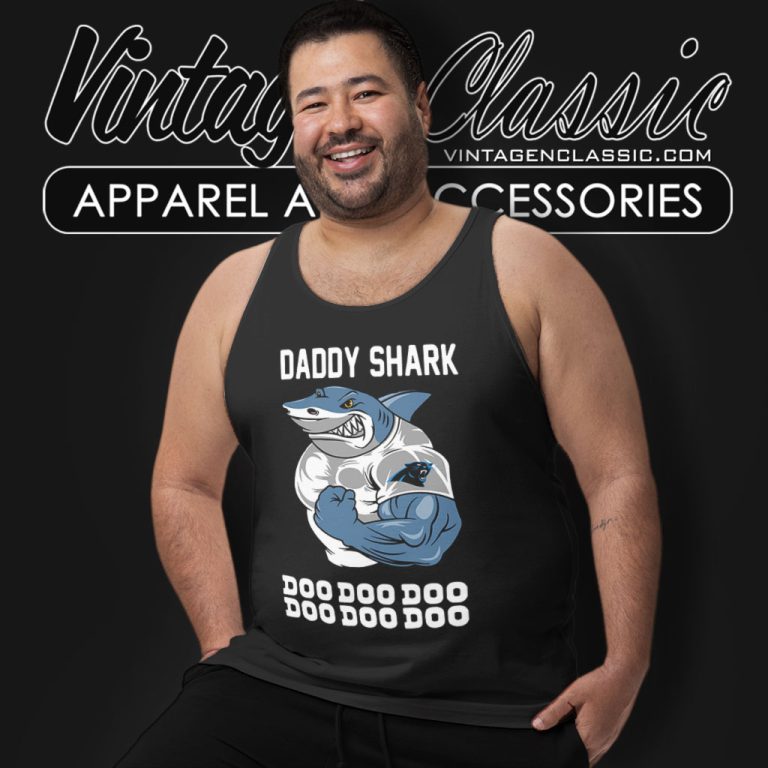 Daddy Shark Carolina Panthers Doo Doo Doo Tank Top Racerback Daddy Shark Carolina Panthers Doo Doo Doo Tank Top Racerback