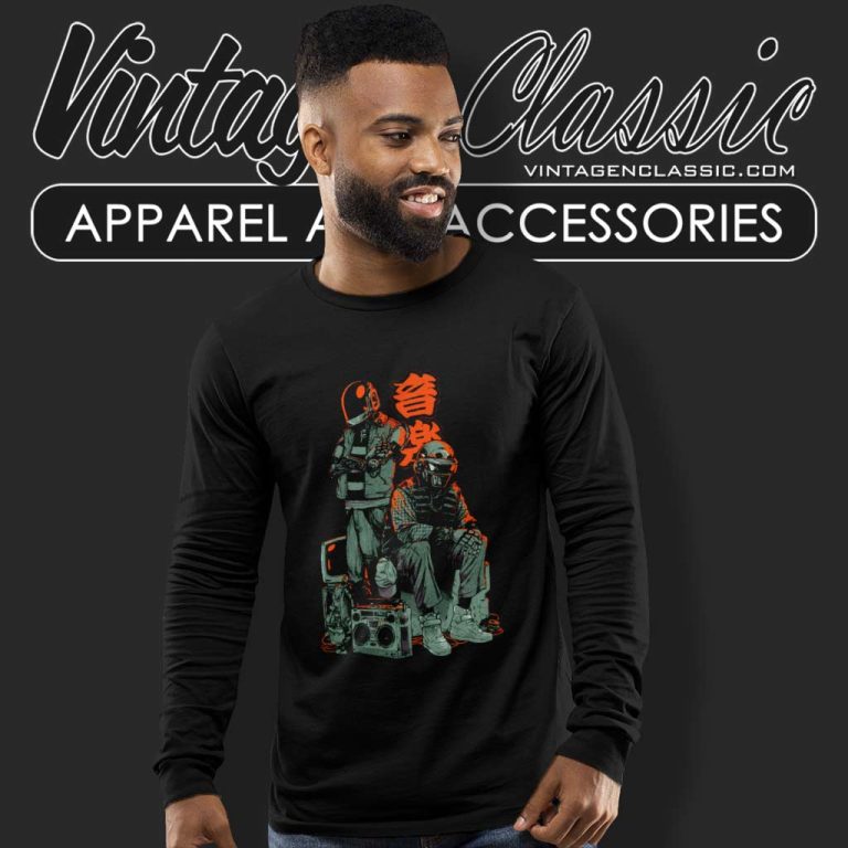 Daft Punk Artwork Long Sleeve Tee Daft Punk Artwork Long Sleeve Tee