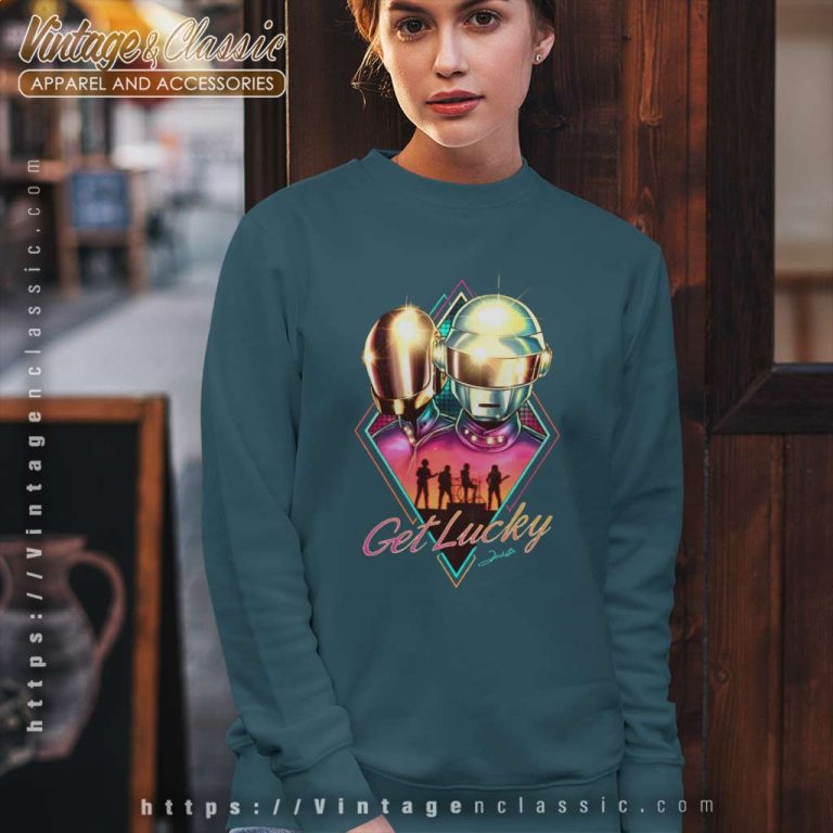 Daft Punk Get Lucky Artwork Sweatshirt Daft Punk Get Lucky Artwork Sweatshirt