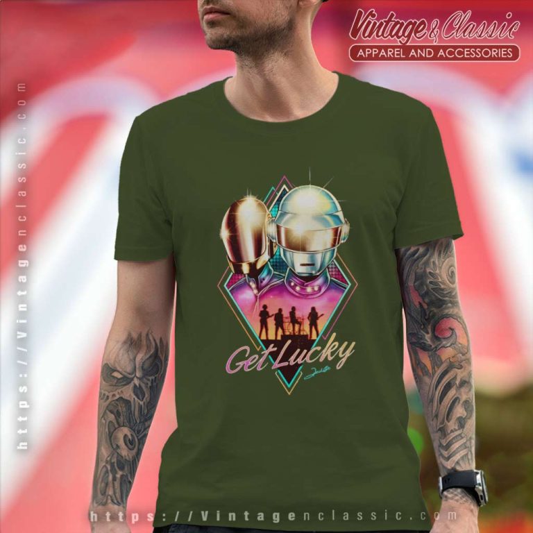 Daft Punk Get Lucky Artwork T Shirt Daft Punk Get Lucky Artwork T Shirt