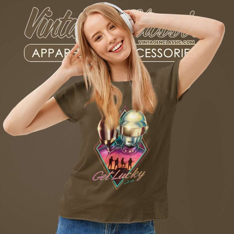 Daft Punk Get Lucky Artwork Women TShirt Daft Punk Get Lucky Artwork Women TShirt