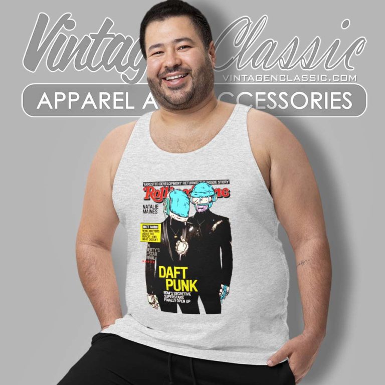 Daft Punk In Rolling Stone Tank Top Racerback Daft Punk In Rolling Stone Tank Top Racerback