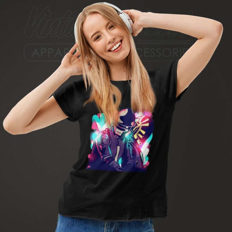 Daft Punk Neon Party Women TShirt Daft Punk Neon Party Women TShirt