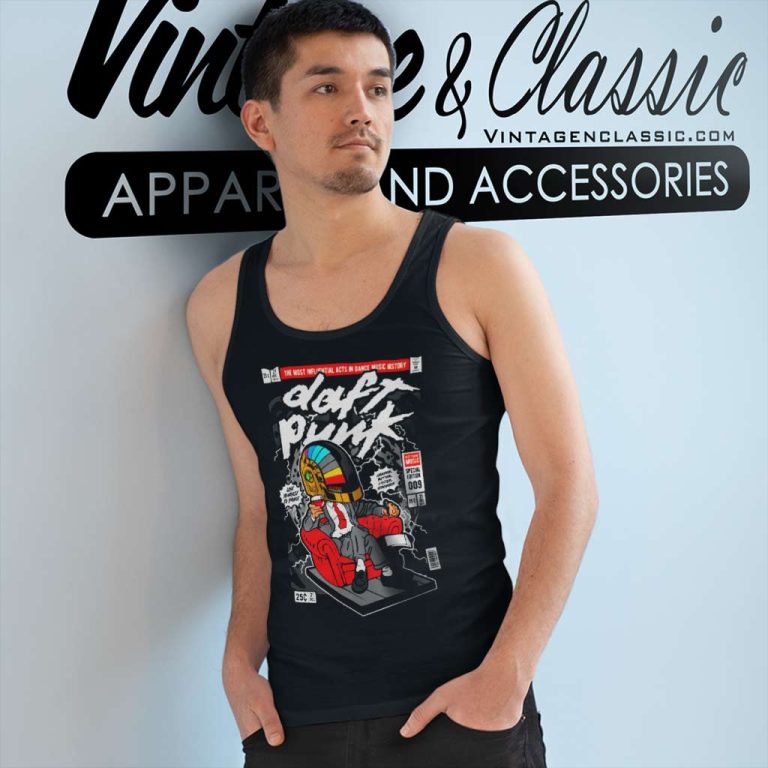 Daft Punk Shirt Comic Version Tank Top Racerback Daft Punk Shirt Comic Version Tank Top Racerback