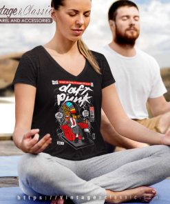 Daft Punk Shirt Comic Version 6 Daft Punk Shirt Comic Version V Neck TShirt