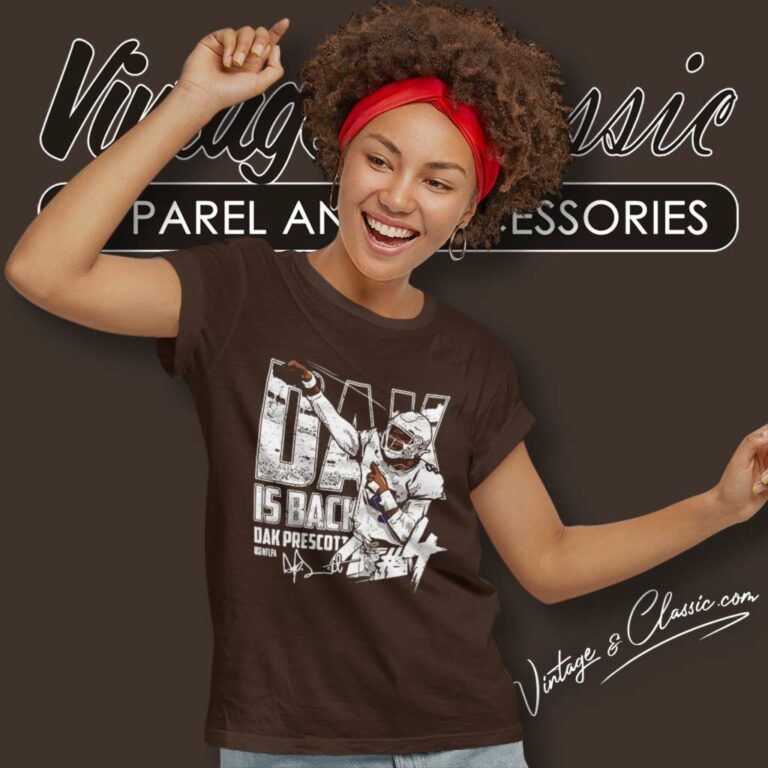 Dak Is Back Dak Prescott Dallas Cowboys Signature Women TShirt Dak Is Back Dak Prescott Dallas Cowboys Signature Women TShirt