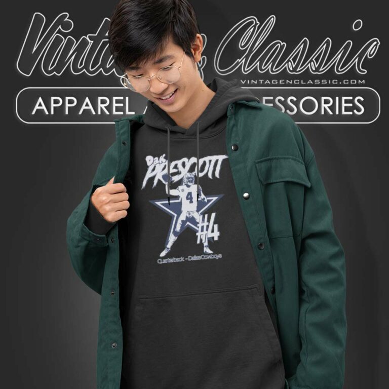 Dak Prescott 4 Qb Dallas Cowboys Hoodie Dak Prescott 4 Qb Dallas Cowboys Hoodie