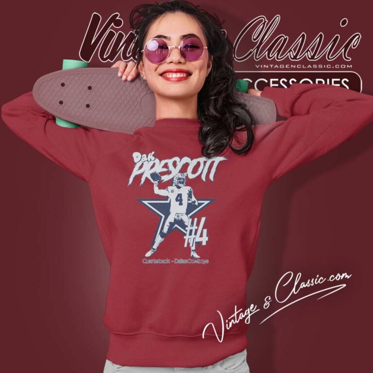 Dak Prescott 4 Qb Dallas Cowboys Sweatshirt Dak Prescott 4 Qb Dallas Cowboys Sweatshirt