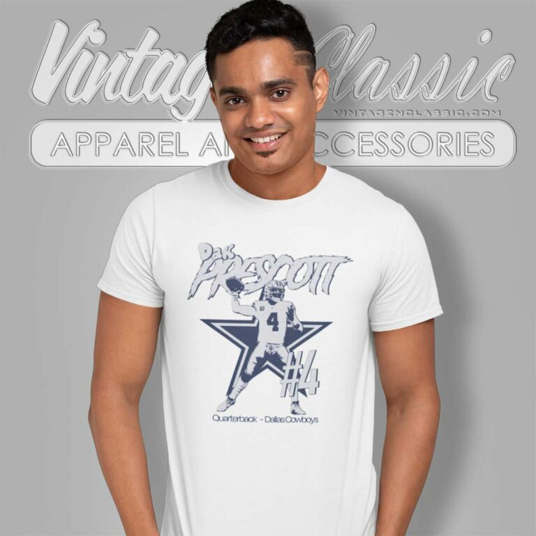 Dak Prescott 4 Qb Dallas Cowboys T Shirt Dak Prescott 4 Qb Dallas Cowboys T Shirt