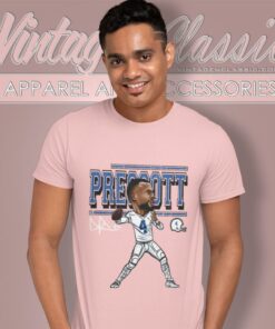 Dak Prescott Cartoon Wht T Shirt