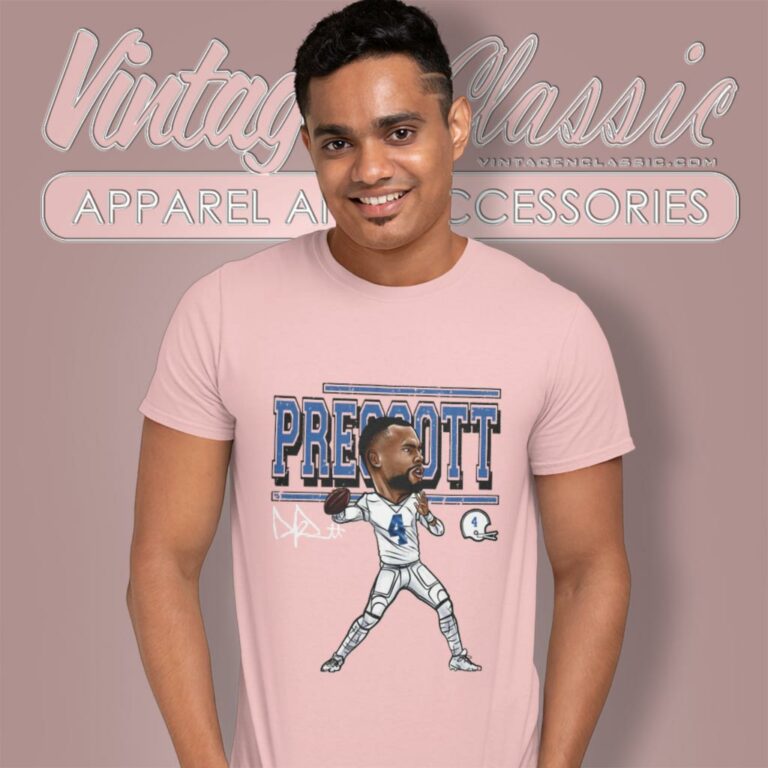Dak Prescott Cartoon Wht T Shirt Dak Prescott Cartoon Wht T Shirt