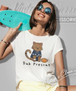 Dak Prescott Cat Cowboys Women TShirt
