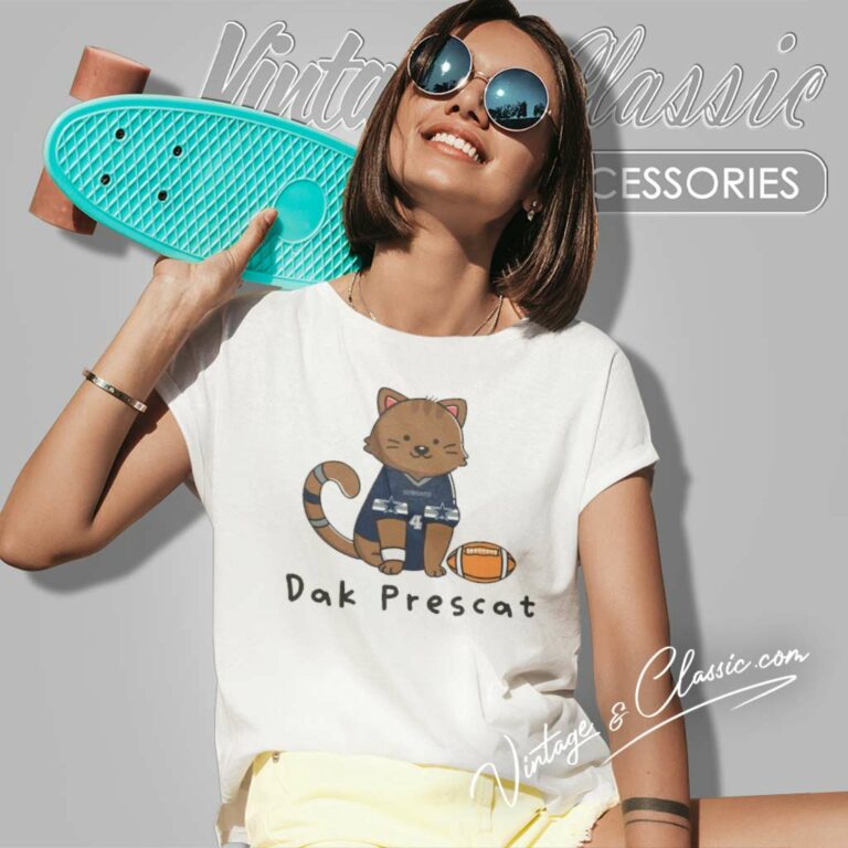 Dak Prescott Cat Cowboys Women TShirt Dak Prescott Cat Cowboys Women TShirt