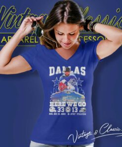 Dak Prescott Cowboys Here We Go 33 13 Signature V Neck TShirt