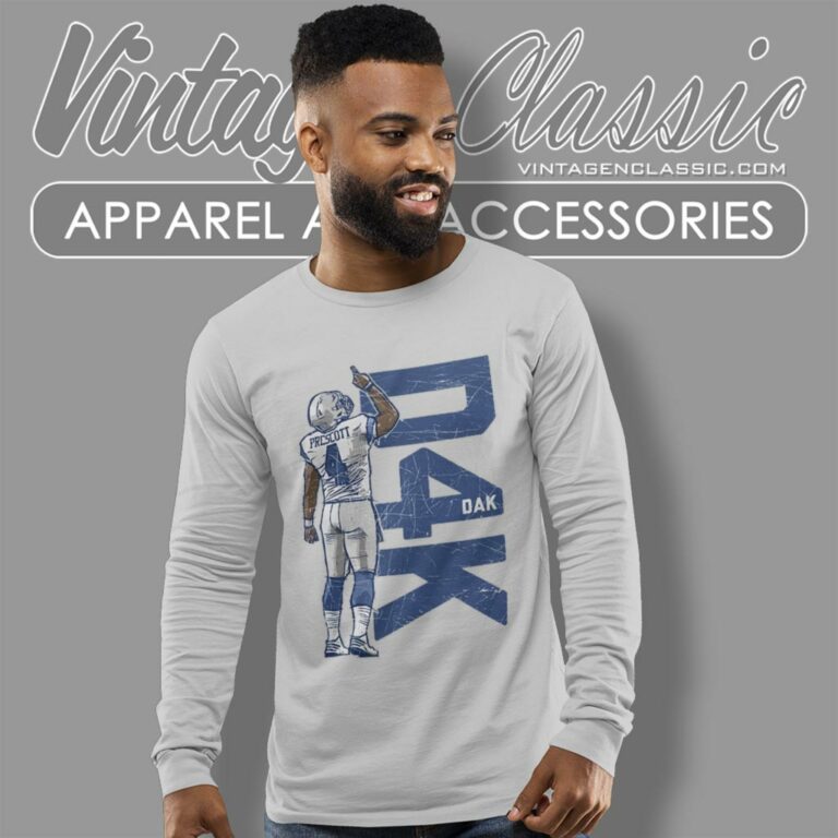 Dak Prescott D4k B Long Sleeve Tee Dak Prescott D4k B Long Sleeve Tee