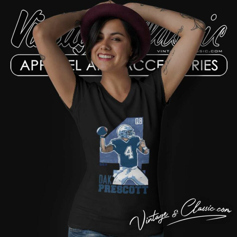Dak Prescott Dallas Cowboys Qb Nflpa V Neck TShirt Dak Prescott Dallas Cowboys Qb Nflpa V Neck TShirt