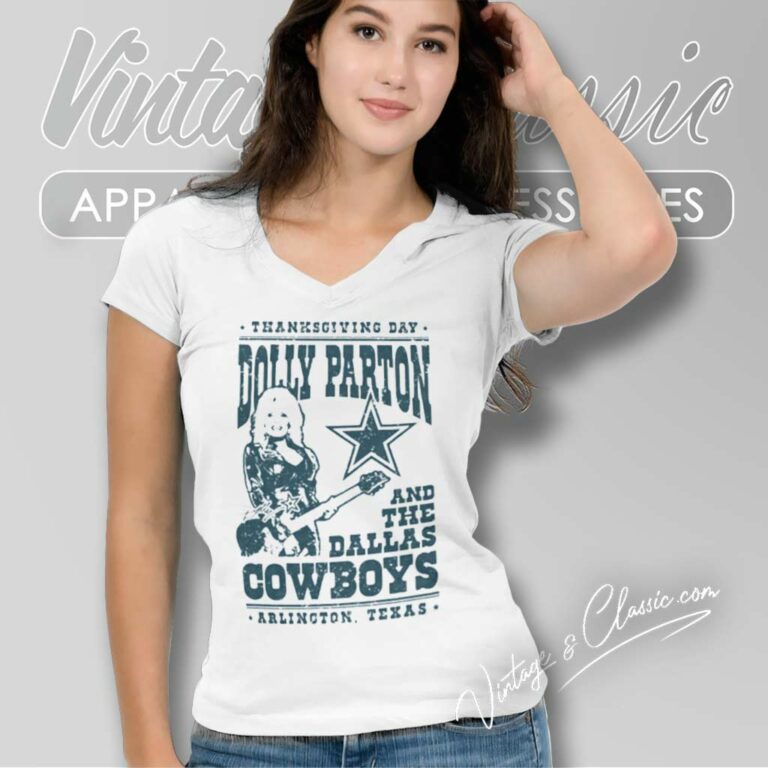 Dak Prescott Dolly Parton Dallas Cowboys V Neck TShirt Dak Prescott Dolly Parton Dallas Cowboys V Neck TShirt