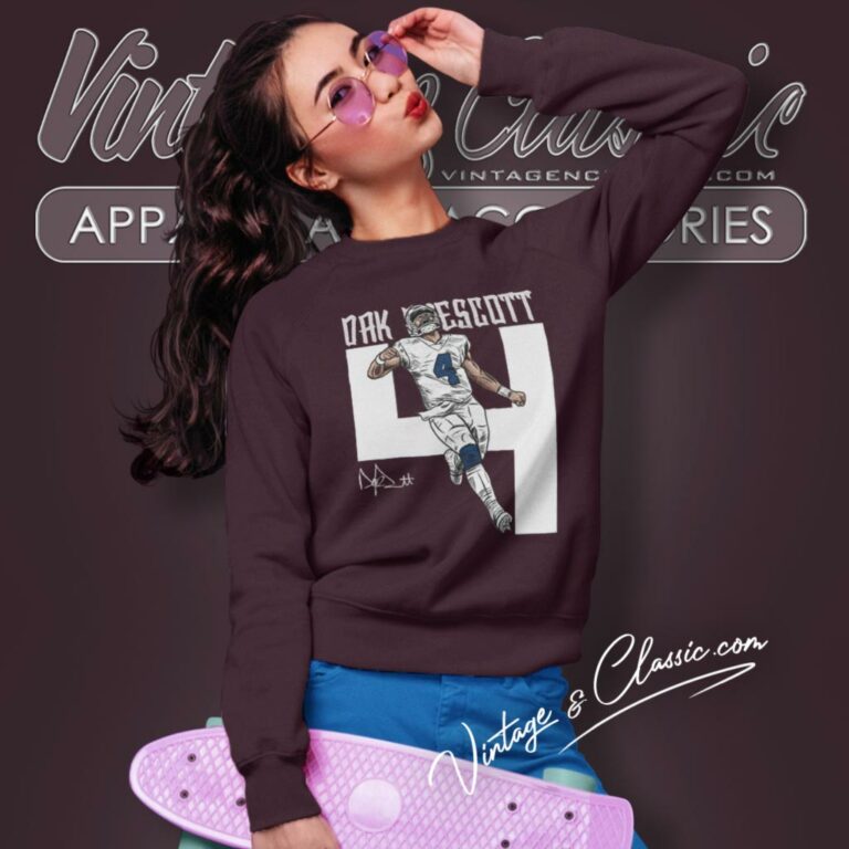 Dak Prescott Number W Wht Sweatshirt Dak Prescott Number W Wht Sweatshirt